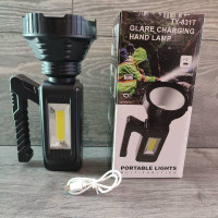 Аккумуляторный  фонарь с ручкой  повербанк (powerbank) с солнечной панелью, USB выход  TY-831T